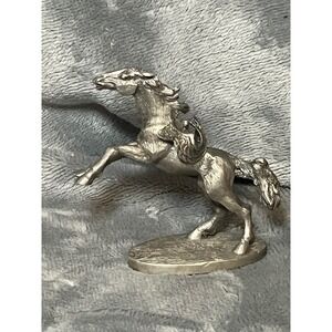 Vintage Sculptiques Pewter Horse 4in PP506 1988 Rearing Stallion Figurine